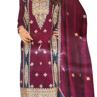 Pakistani suits for women with jarkan work