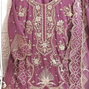 Pakistani suits for women pure organza with khatli work